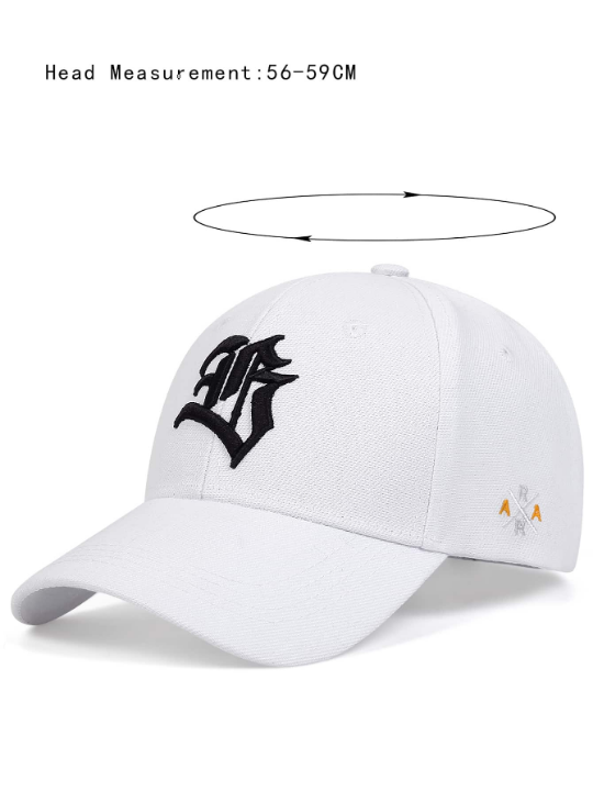 Men Embroidery Detail Adjustable Baseball Cap For Daily Life and Outdoor