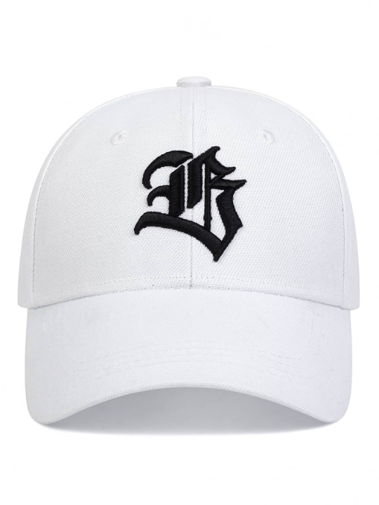 Men Embroidery Detail Adjustable Baseball Cap For Daily Life and Outdoor