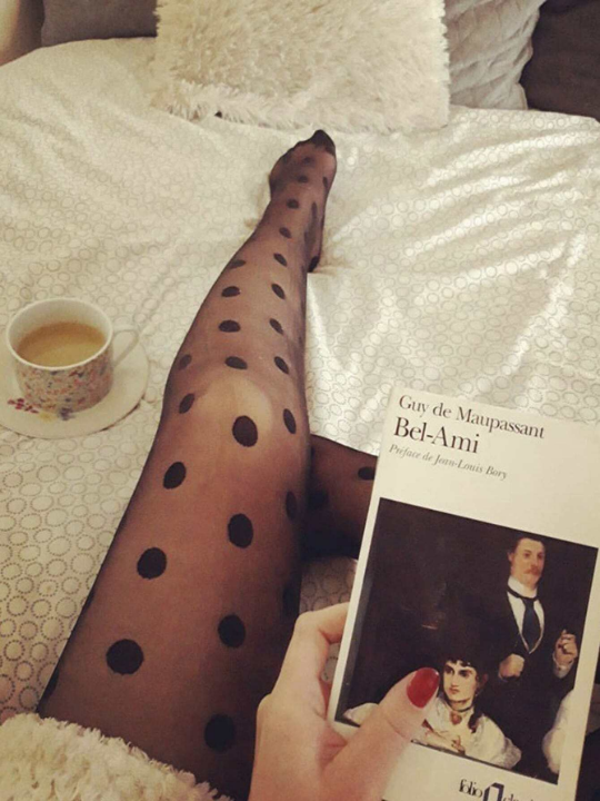 Polka Dot Print Tights