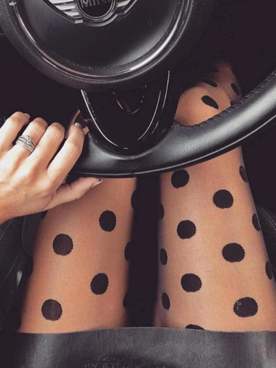 Polka Dot Print Tights