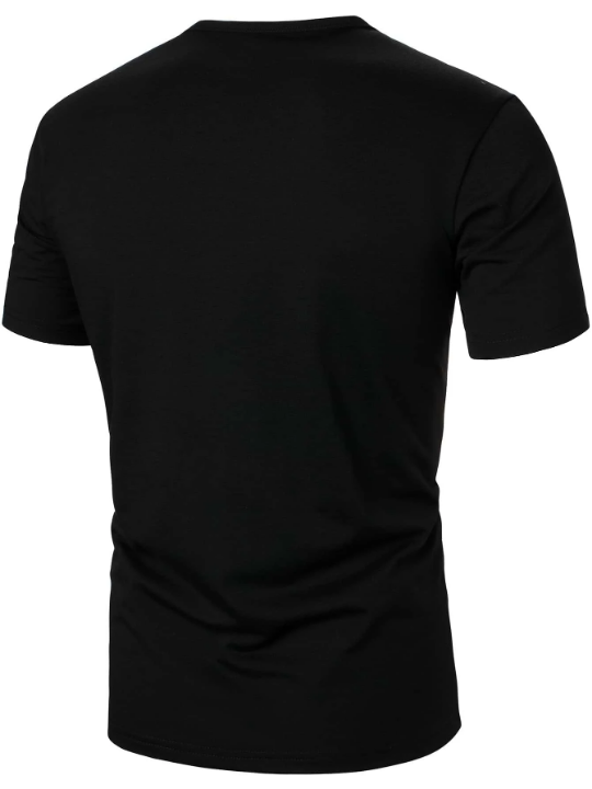 Manfinity Homme Men Color Block Quarter Button Tee