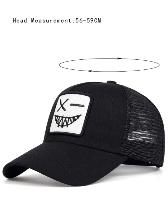 Men Expression Embroidered Trucker Hat