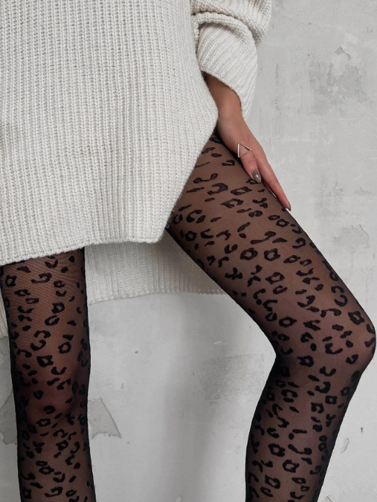 Leopard Print Tights