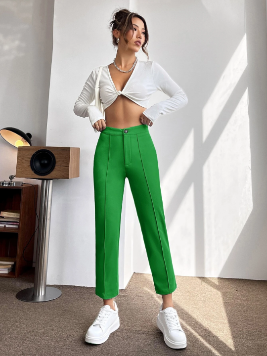 PETITE Seam Detail Cropped Pants