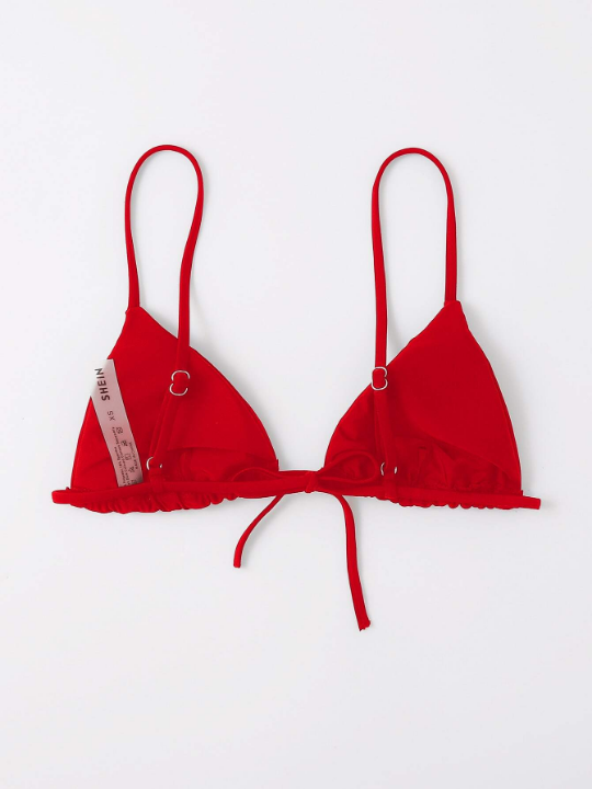 Swim Basics Solid Triangle Bikini Top