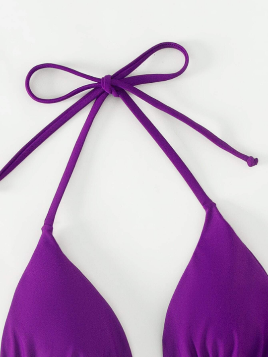 Swim Basics Halter Triangle Bikini Top