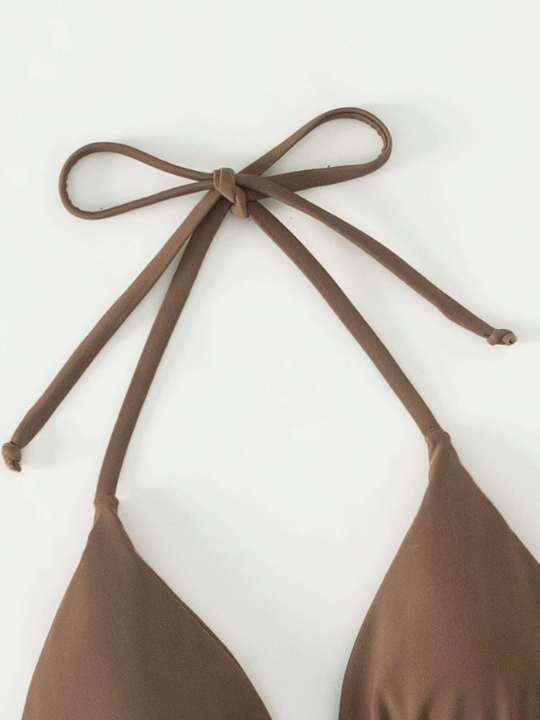 Swim Basics Halter Triangle Bikini Top