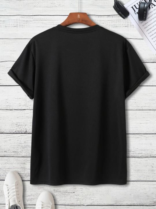 Men Solid Round Neck Tee