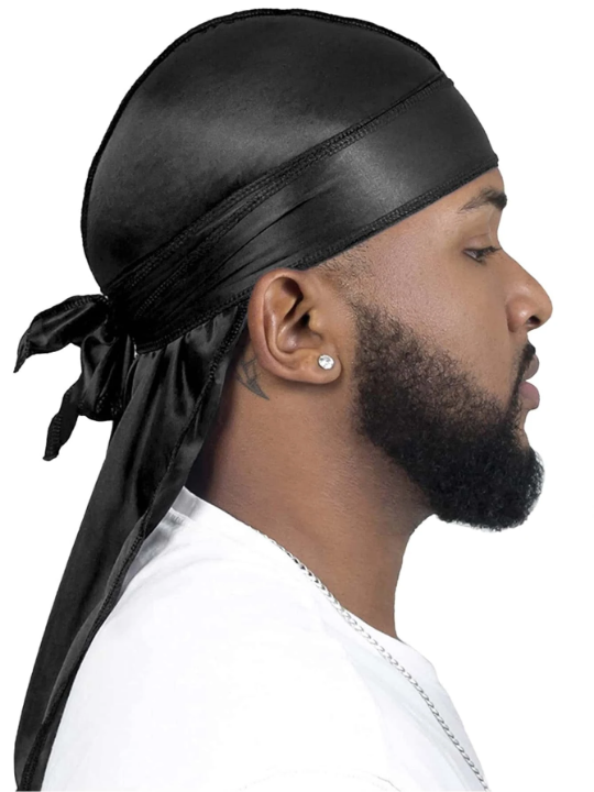 1pc Men Solid Casual Style Durag, For Daily Life