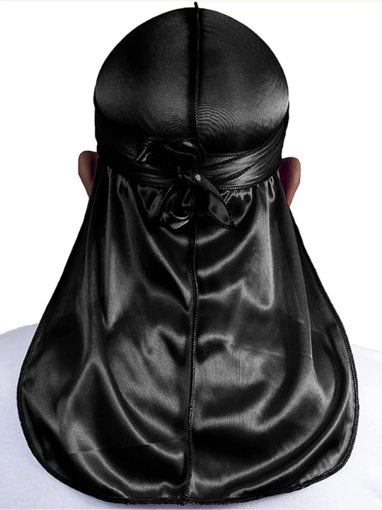 1pc Men Solid Casual Style Durag, For Daily Life