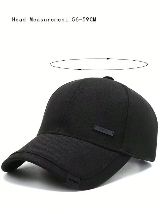 1pc Men's Hua Logo Adjustable Baseball Cap For Outdoor Sun Protection And Casual Wear (Spring/ Autumn)