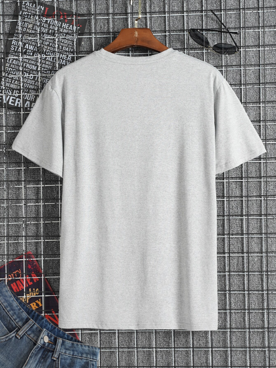 Men Solid Round Neck Tee