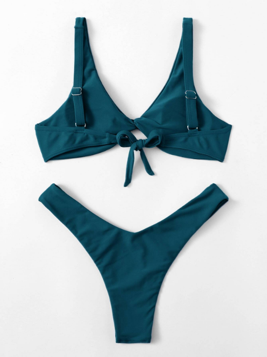 Swim Basics Twist High Cut Bikini Swimsuit