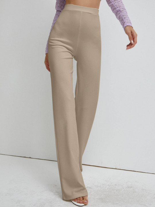 High Waist Straight Leg Pants