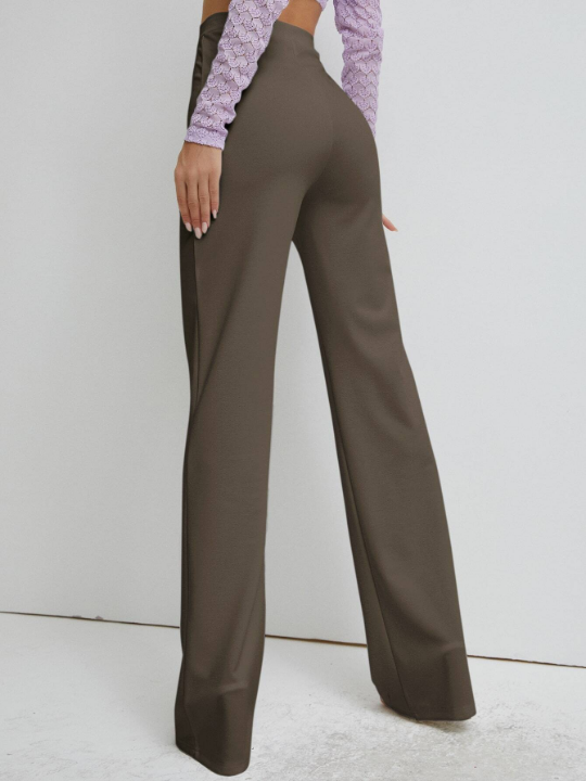 High Waist Straight Leg Pants