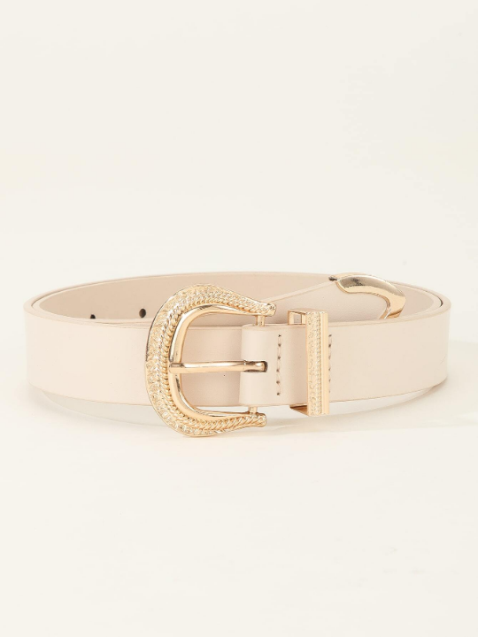 1pc Women Geometric Buckle Casual Belt For Daily Life