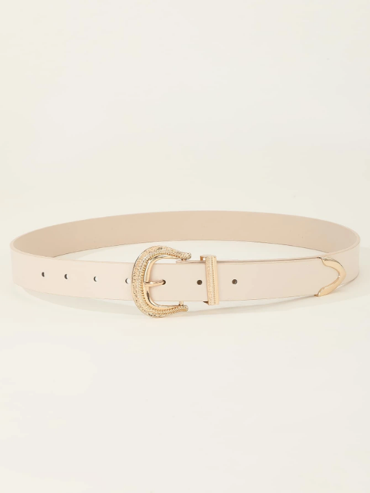 1pc Women Geometric Buckle Casual Belt For Daily Life