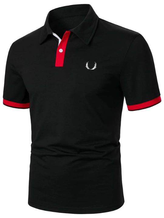 Manfinity Homme Men Contrast Trim Polo Shirt