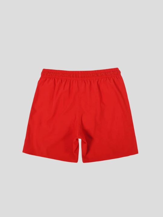 Men Drawstring Waist Swim Trunks