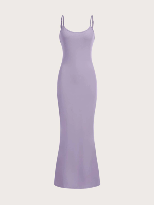 EZwear Solid Mermaid Hem Cami Dress