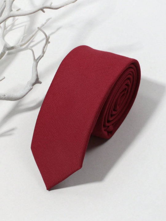 1pc Men Solid Fashionable Minimalist Tie For Daily Decoration