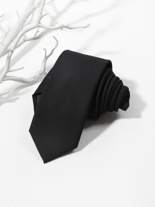 1pc Men Solid Fashionable Minimalist Tie For Daily Decoration