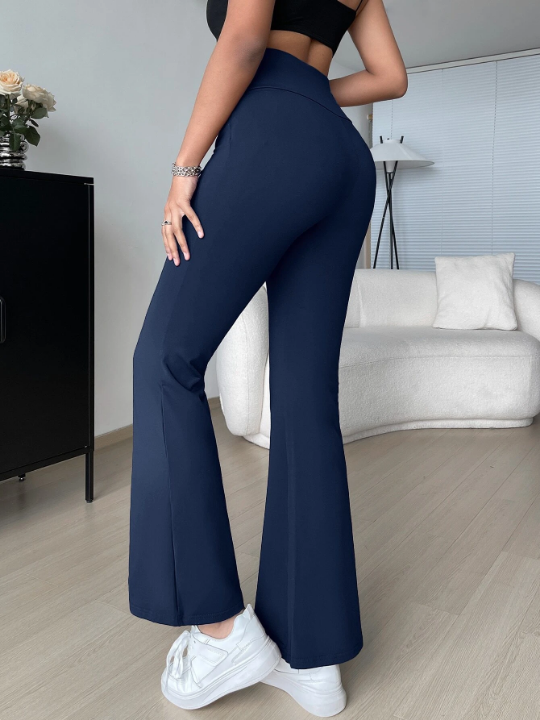 EZwear Y2K Solid Flare Leg Pants