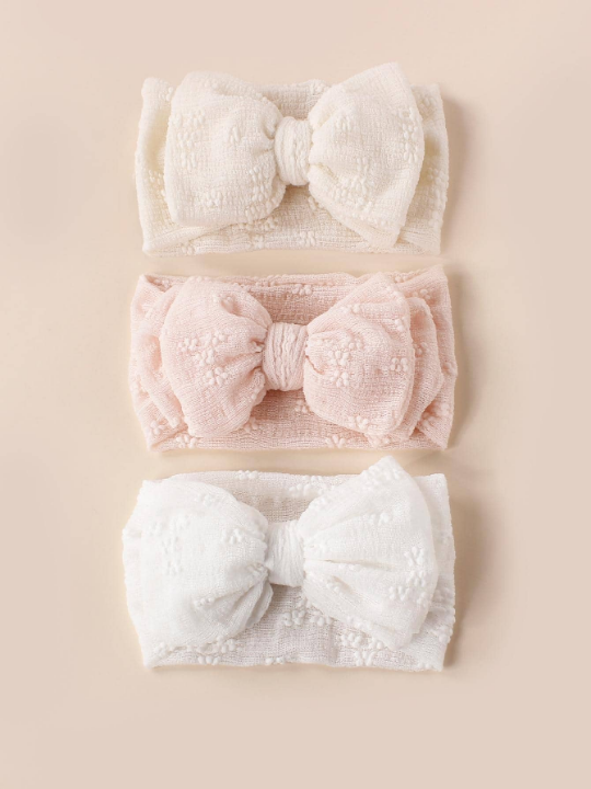 3pcs Baby Bow Decor Hair Band