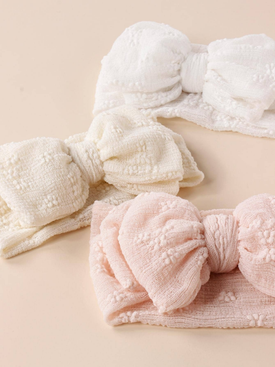 3pcs Baby Bow Decor Hair Band