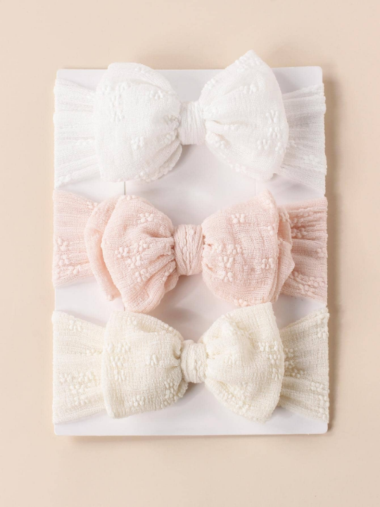 3pcs Baby Bow Decor Hair Band