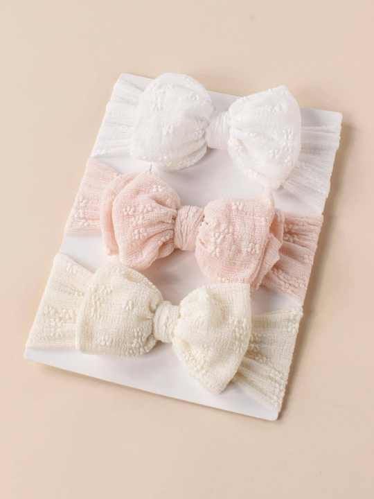 3pcs Baby Bow Decor Hair Band