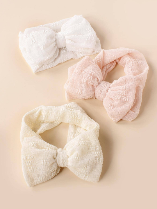 3pcs Baby Bow Decor Hair Band