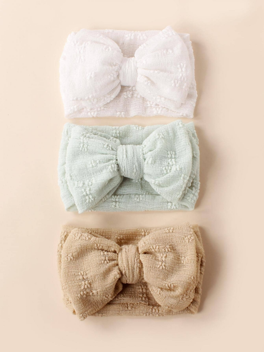 3pcs Baby Bow Decor Hair Band