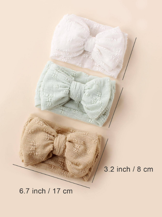 3pcs Baby Bow Decor Hair Band