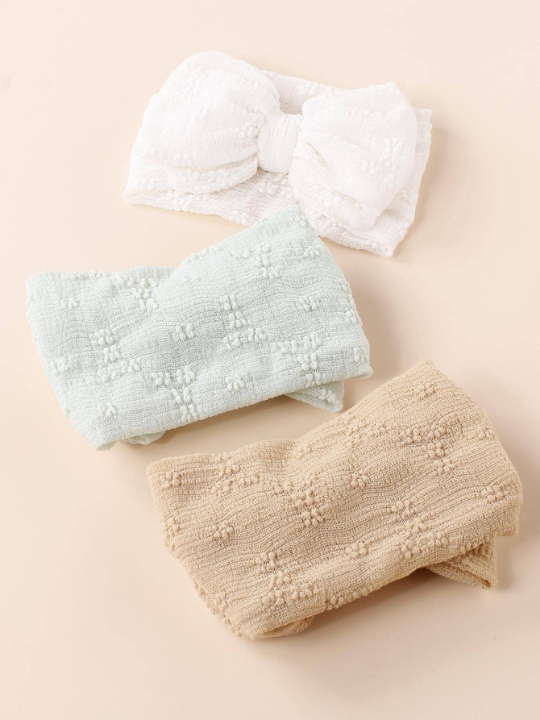 3pcs Baby Bow Decor Hair Band