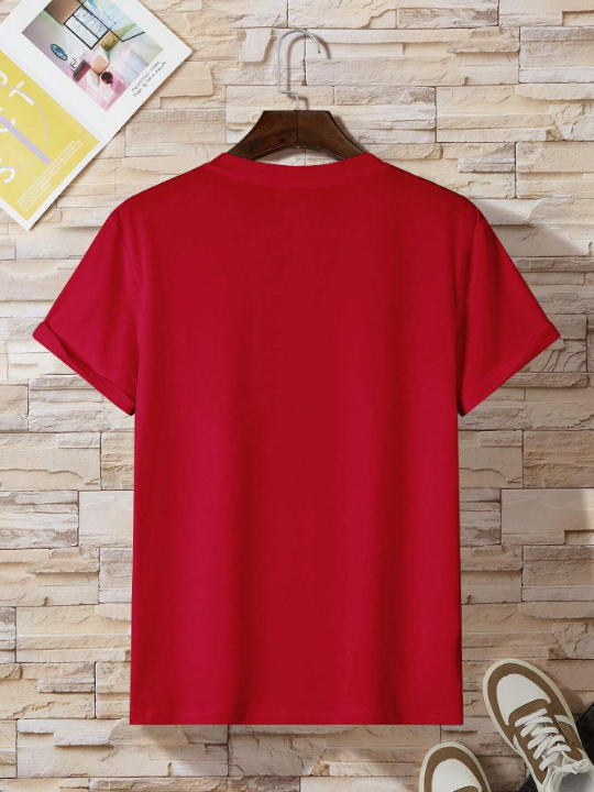 Men Solid Round Neck Tee