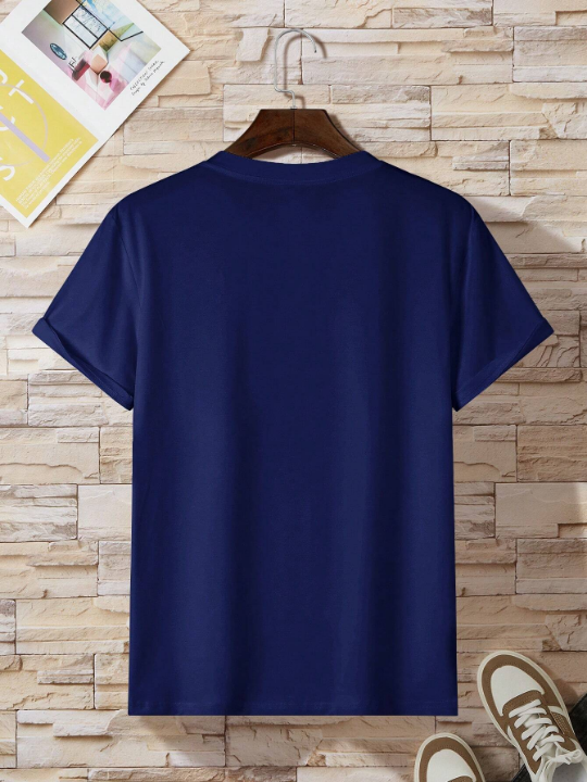 Men Solid Round Neck Tee