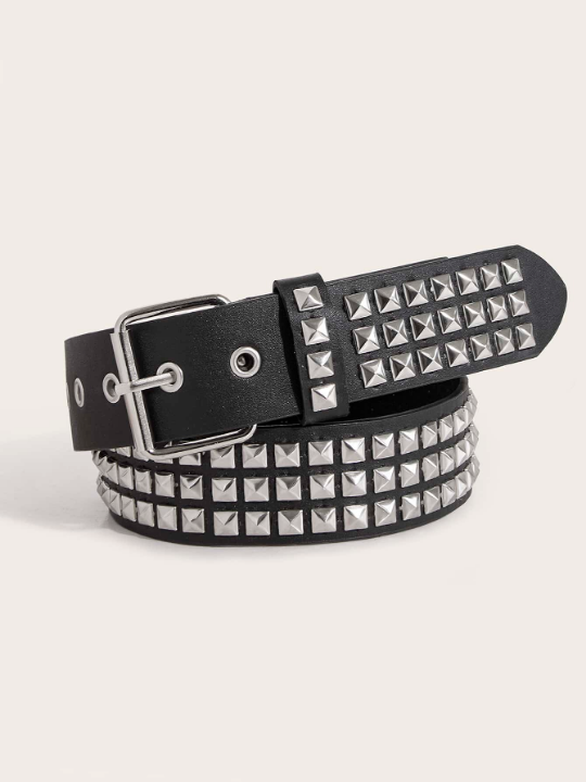 1 Piece Of Unisex Studded Punk Style Handsome Street Casual Daily Wear Belt