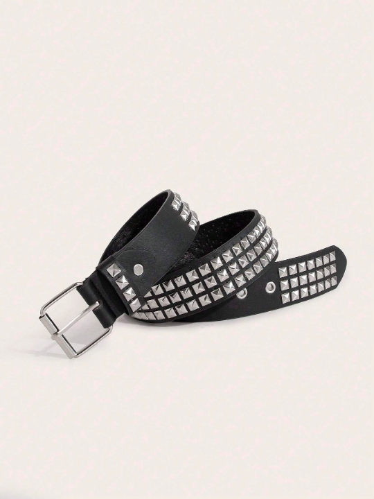 1 Piece Of Unisex Studded Punk Style Handsome Street Casual Daily Wear Belt