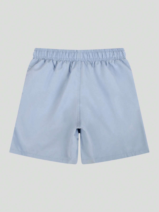 Men Drawstring Waist Swim Trunks