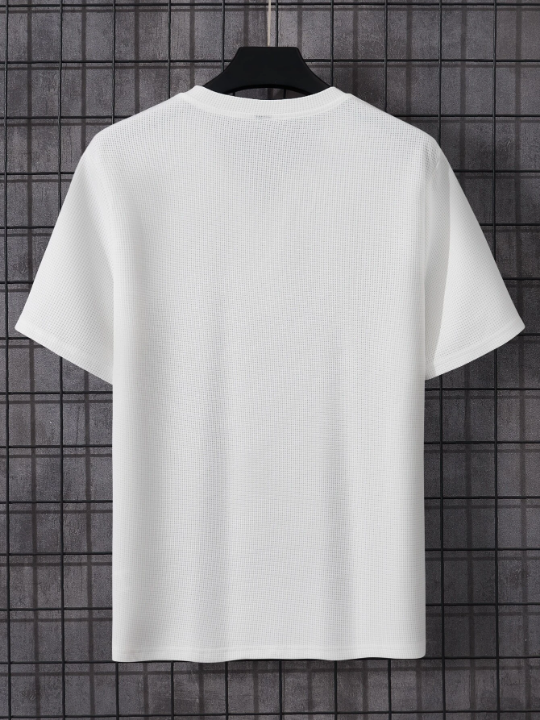 Manfinity Homme Men Solid Button Front Tee