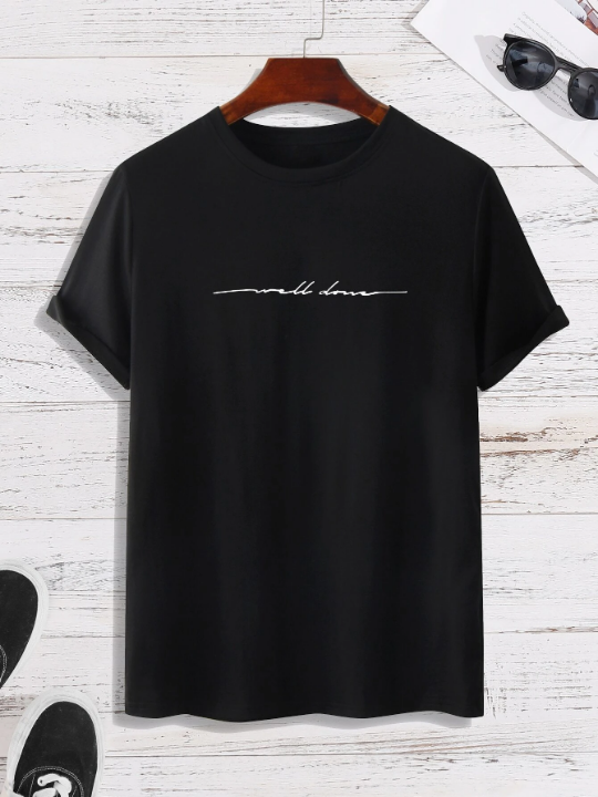 Manfinity Homme Men Letter Graphic Tee