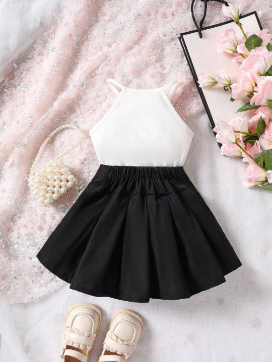 Baby Girl Halter Top & Pleated Skirt