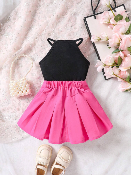 Baby Girl Halter Top & Pleated Skirt