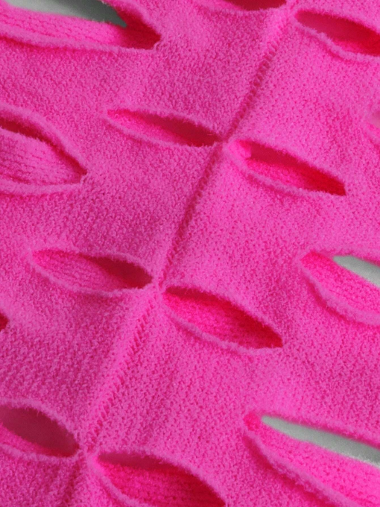 ROMWE Solid Cut Out Tube Slips