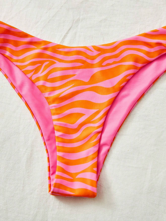 Swim Vcay Zebra Striped Underwire Bikini Swimsuit