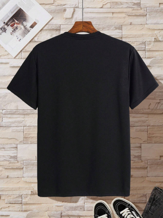 Men Solid V Neck Tee