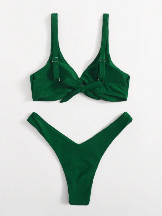 Swim Basics Twist High Cut Bikini Swimsuit