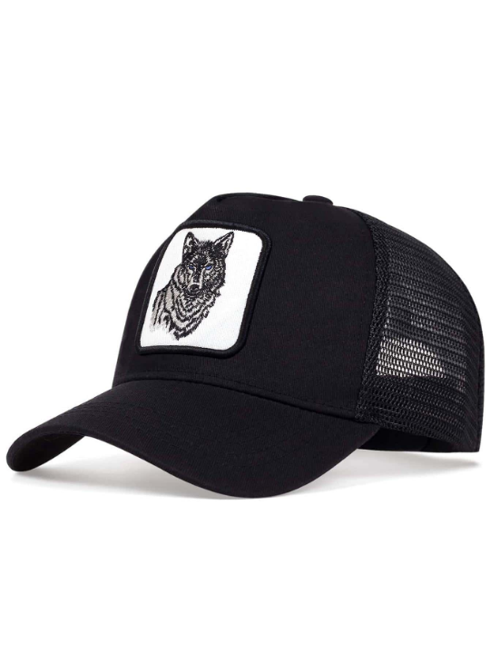 1pc Men Animal Embroidered Fashion Versatile Baseball Cap, For Daily Life