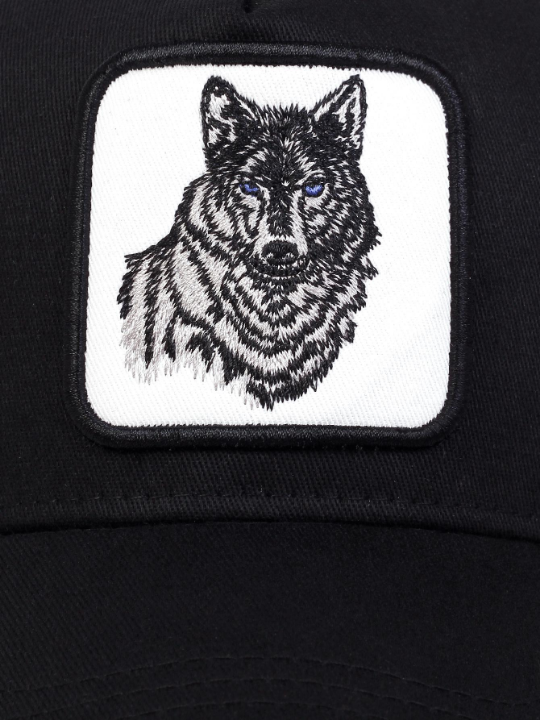 1pc Men Animal Embroidered Fashion Versatile Baseball Cap, For Daily Life